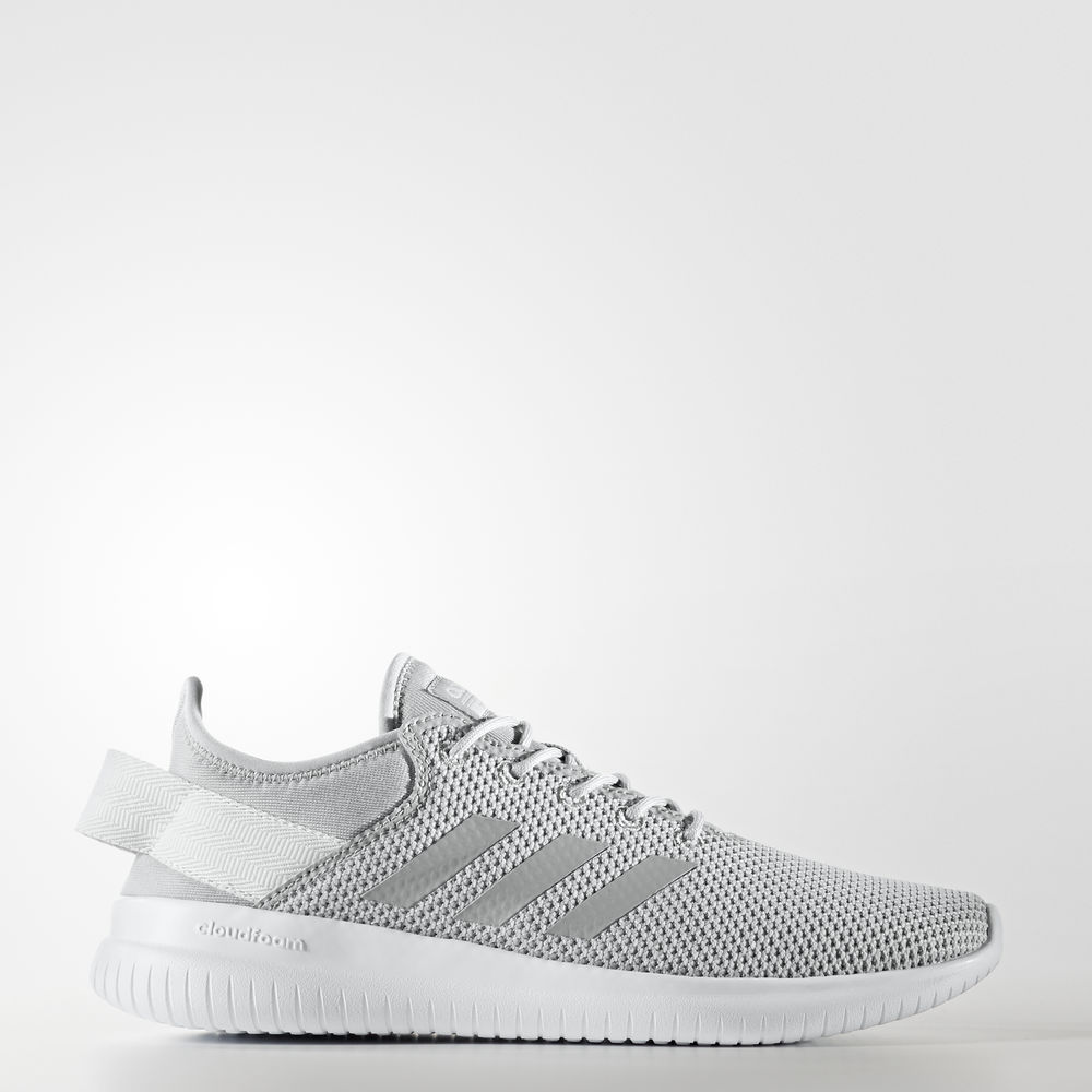 Adidas Cloudfoam Qt Flex - αθλητικα παπουτσια γυναικεια - Γκρι/Ασπρα,Μέγεθος: EU 36 – 54 2/3 (270RSU